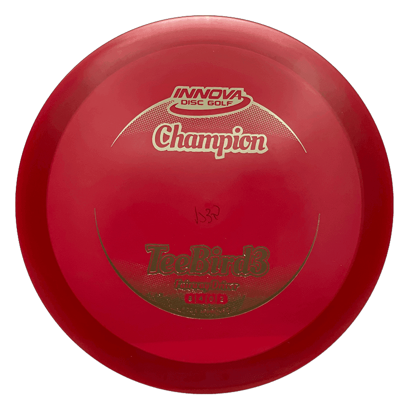 173 - 75g - Red (Gold Foil) Champion Innova TeeBird3 - Skyline Disc Golf