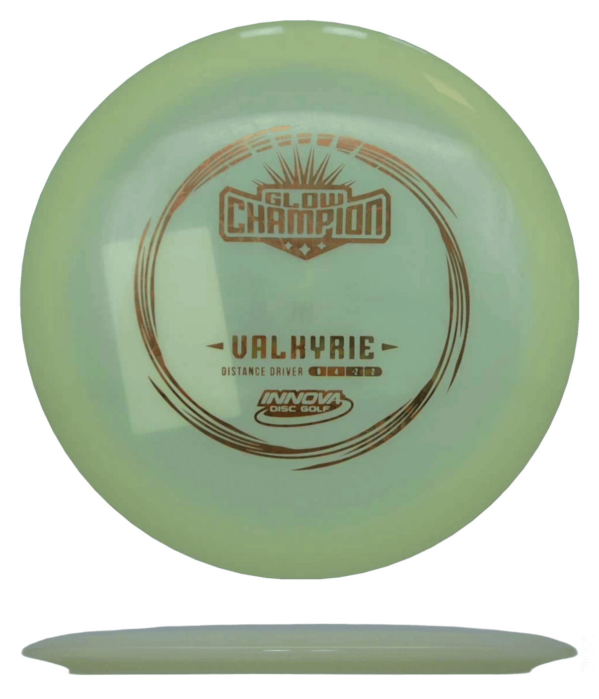 171g - Glow (Gold Aqua) Glow Champion Innova Valkyrie - Skyline Disc Golf