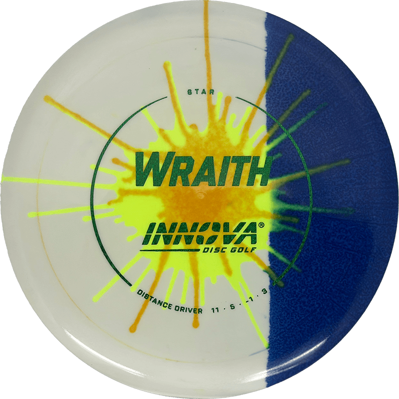 Innova Wraith Innova Wraith - I-Dye Star / 173-75g - Blue/White w/ Yellow Burst (Green Glitter) - Skyline Disc Golf