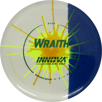 Innova Wraith Innova Wraith - I-Dye Star / 173-75g - Blue/White w/ Yellow Burst (Green Glitter) - Skyline Disc Golf