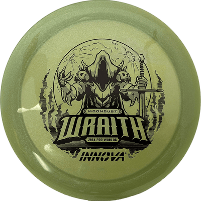 Innova Wraith Innova Wraith - Moondust Champion / 173g - Dirty Lime (Black - 2024 Worlds) - Skyline Disc Golf