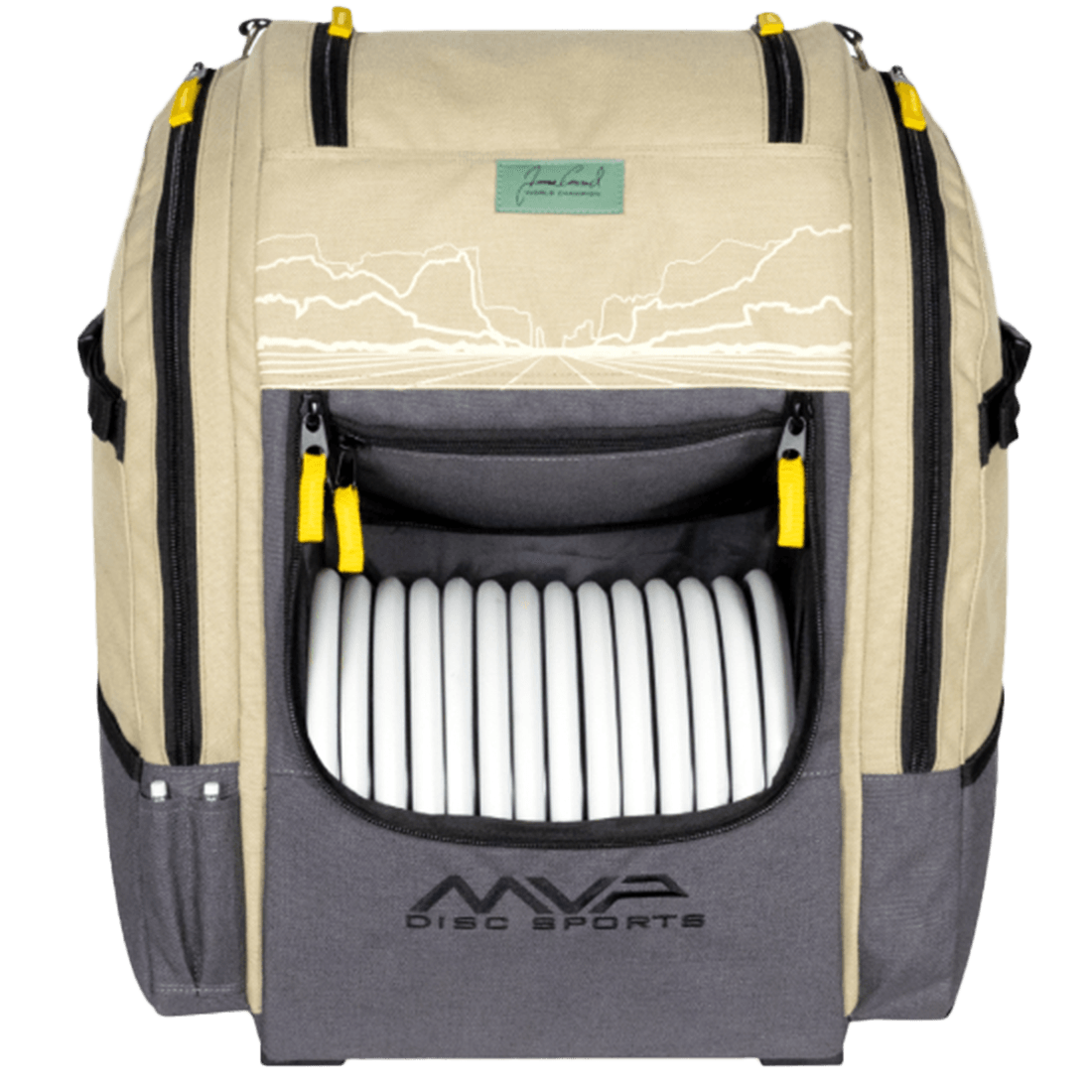 James Conrad Edition Voyager Backpack - Khaki - Skyline Disc Golf