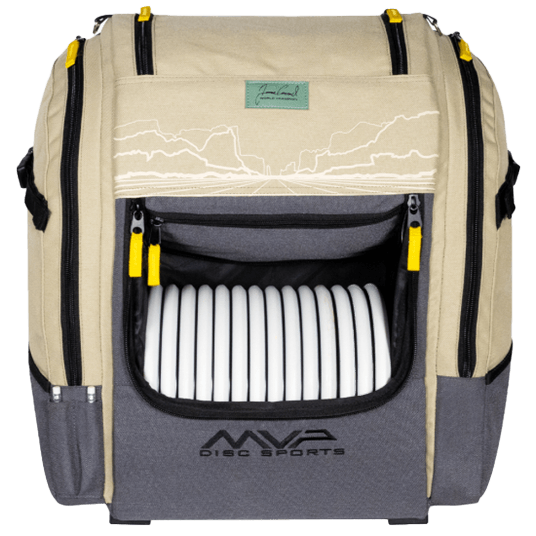 James Conrad Edition Voyager Pro Backpack - Khaki - Skyline Disc Golf