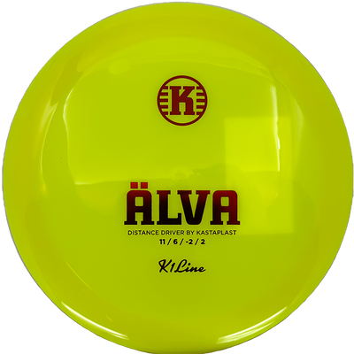 Kastaplast Alva Kastaplast Alva - K1 / 175g - Yellow (Red Foil) - Skyline Disc Golf