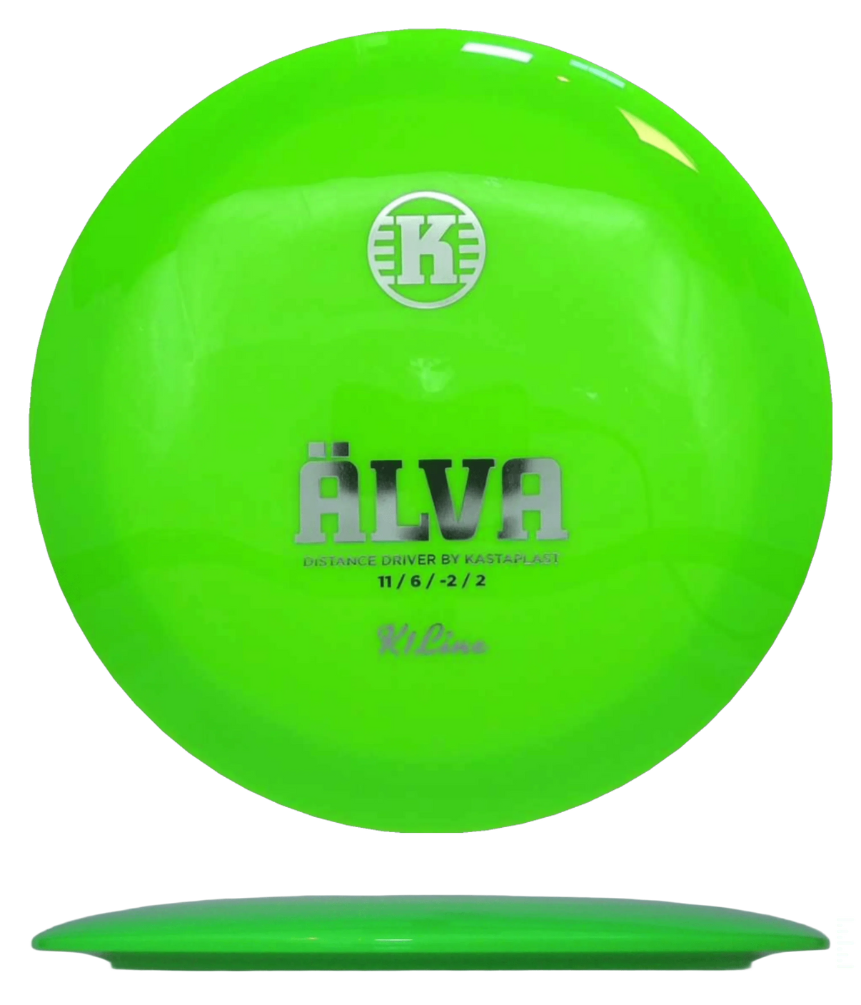 Kastaplast Alva - K1 / 173g - Lime Green (Silver) - Skyline Disc Golf