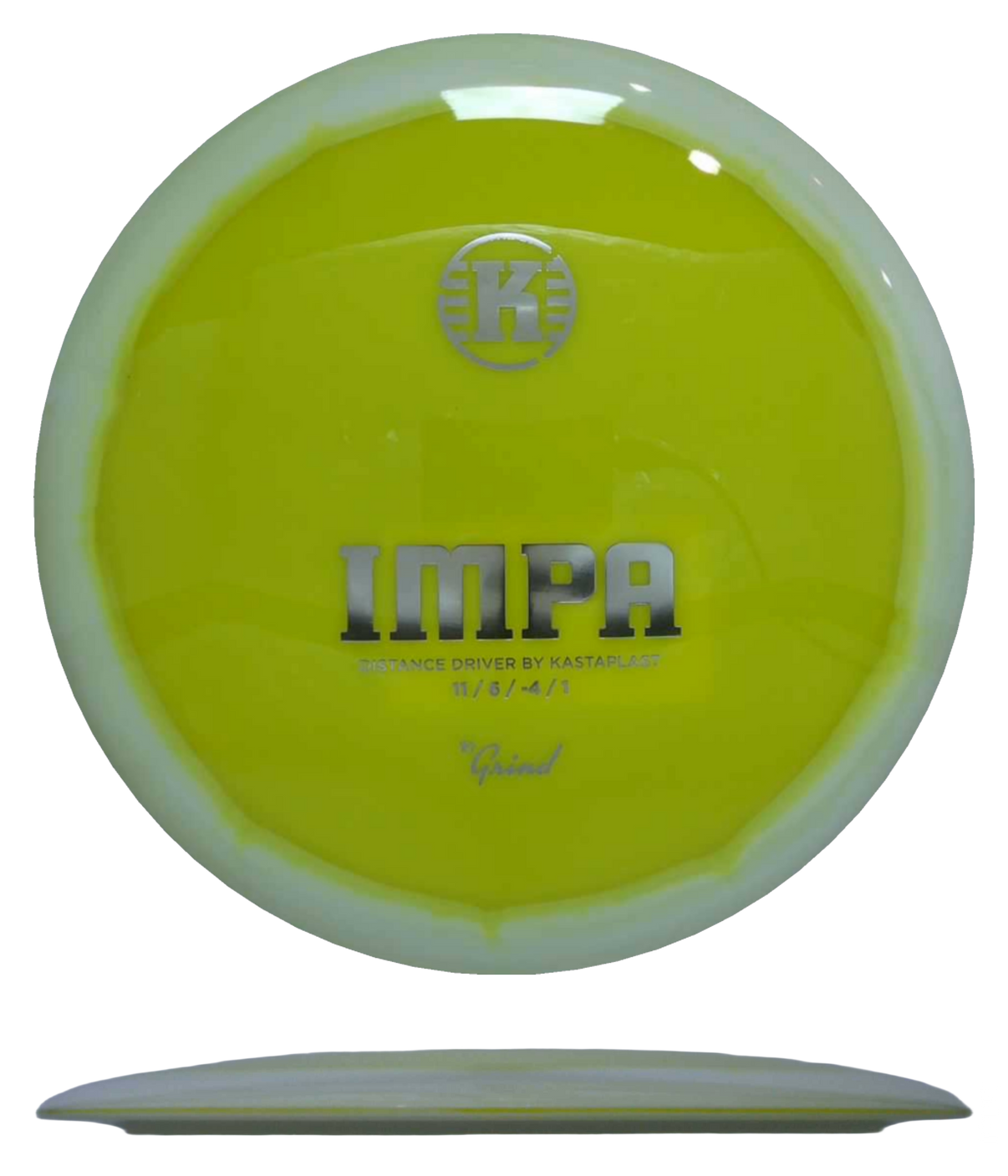 Kastaplast Impa - K1 Grind / 173g - Yellow (Silver Foil) - Skyline Disc Golf