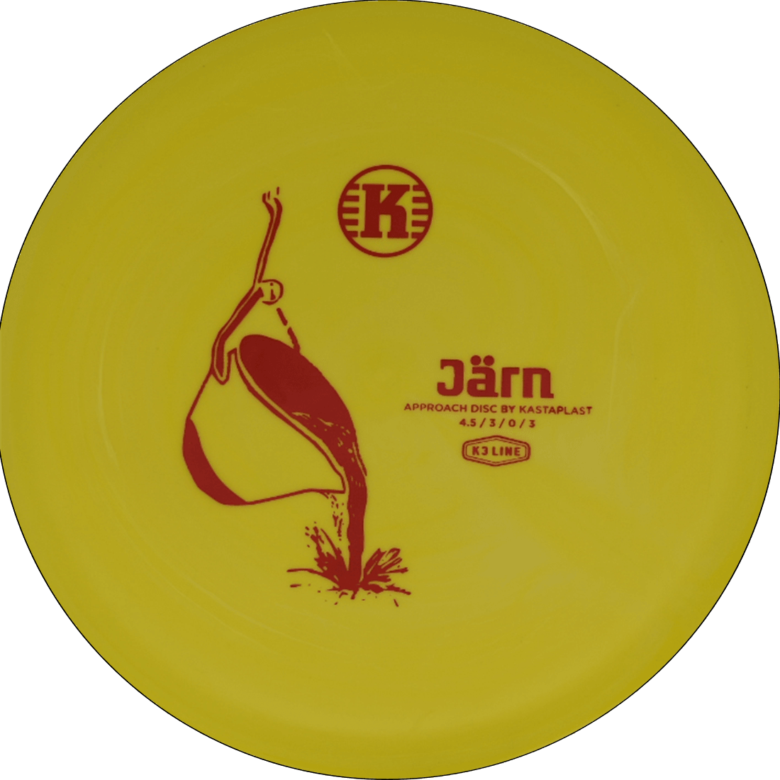 Kastaplast Järn - K3 / 175g - Yellow (Red) - Skyline Disc Golf