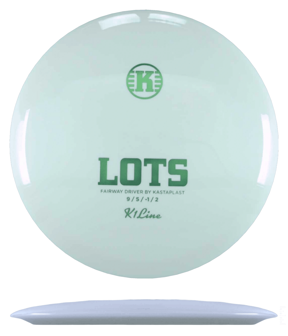 172g - White (Green Glitter) K1 Kastaplast Lots - Skyline Disc Golf