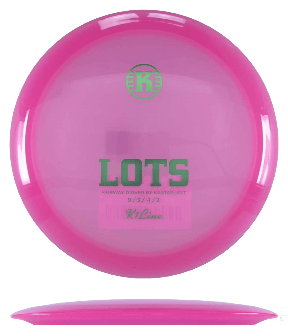 172g - Hot Pink (Green Glitter) K1 Kastaplast Lots - Skyline Disc Golf
