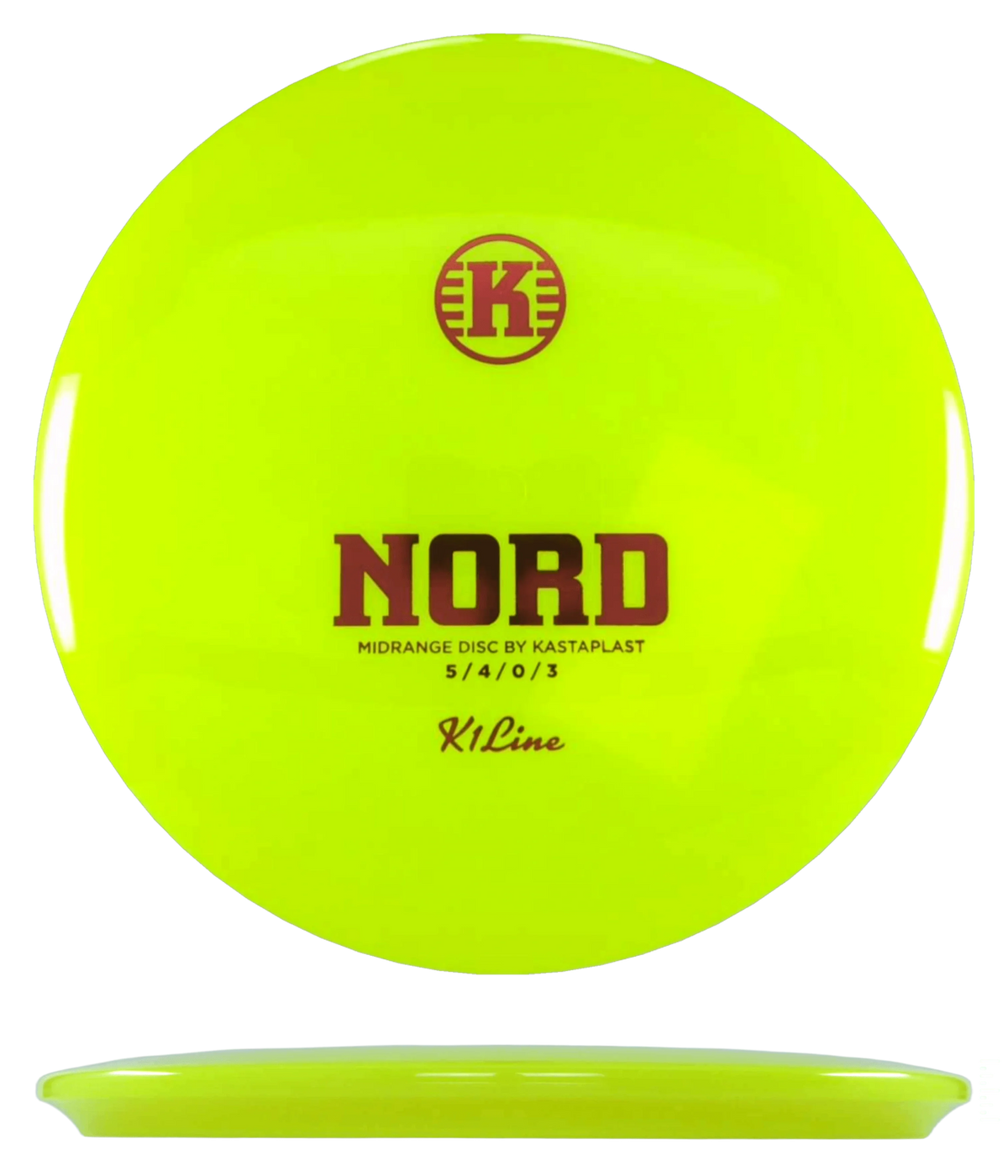 Kastaplast Nord - K1 / 179g - Yellow (Red Foil) - Skyline Disc Golf
