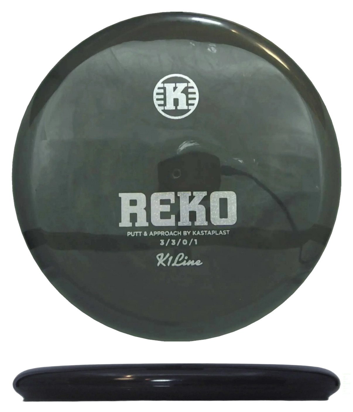 Kastaplast Reko - K1 / 176g - Charcoal (Chrome Glitter) - Skyline Disc Golf