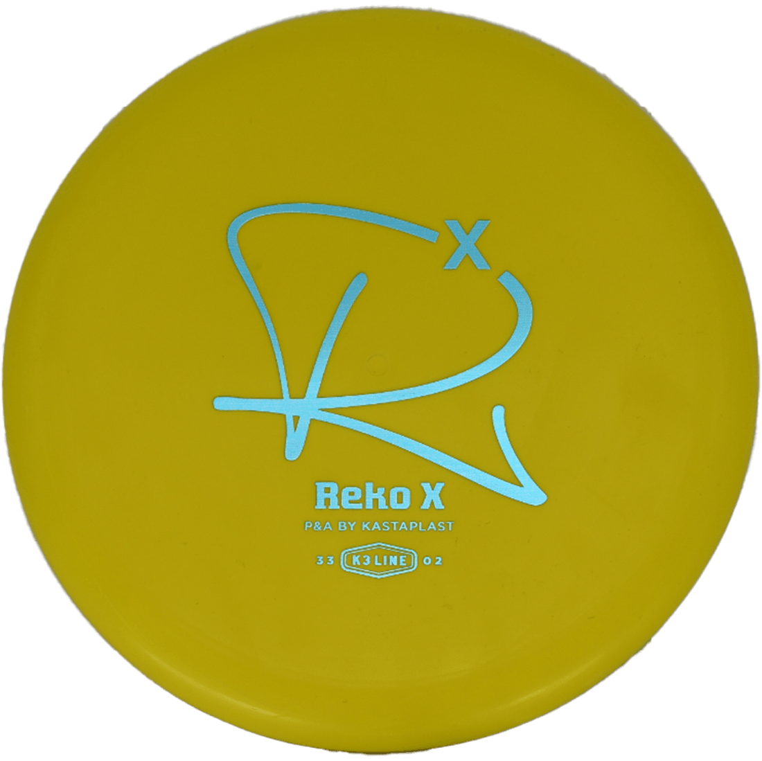 Kastaplast Reko X Kastaplast Reko X - K3 / 173g - Yellow (Light Blue Foil) - Skyline Disc Golf