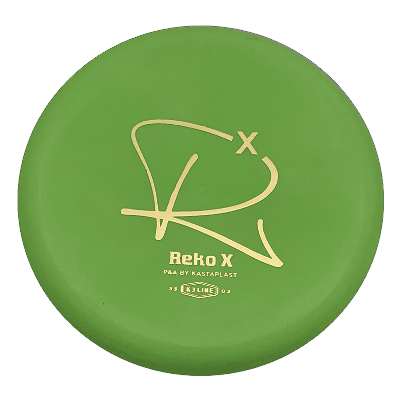 170g - Lime Green (Gold) K3 Kastaplast Reko X - Skyline Disc Golf