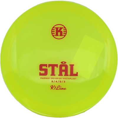 Kastaplast Stål Kastaplast Stål - K1 / 175g - Yellow (Red) - Skyline Disc Golf