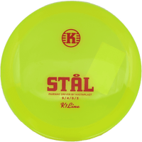 175g - Yellow (Red) K1 Kastaplast Stål - Skyline Disc Golf