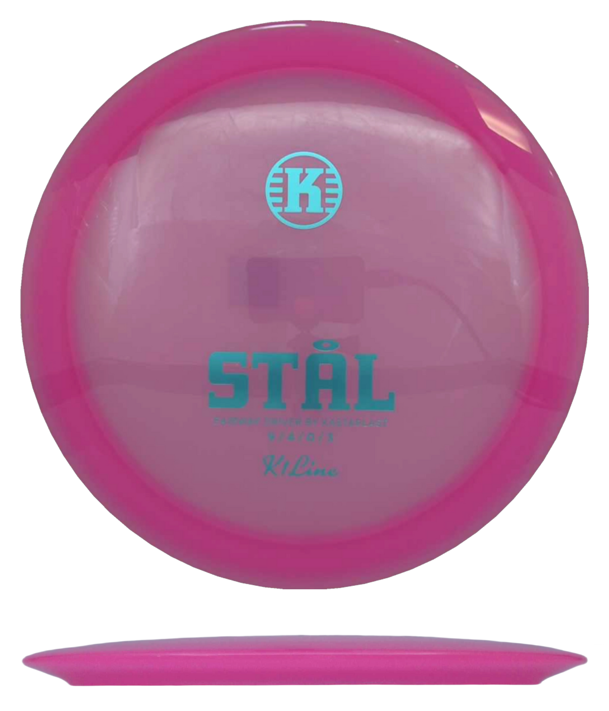 Kastaplast Stål - K1 / 170g - Hot Pink (Sky Blue Foil) - Skyline Disc Golf