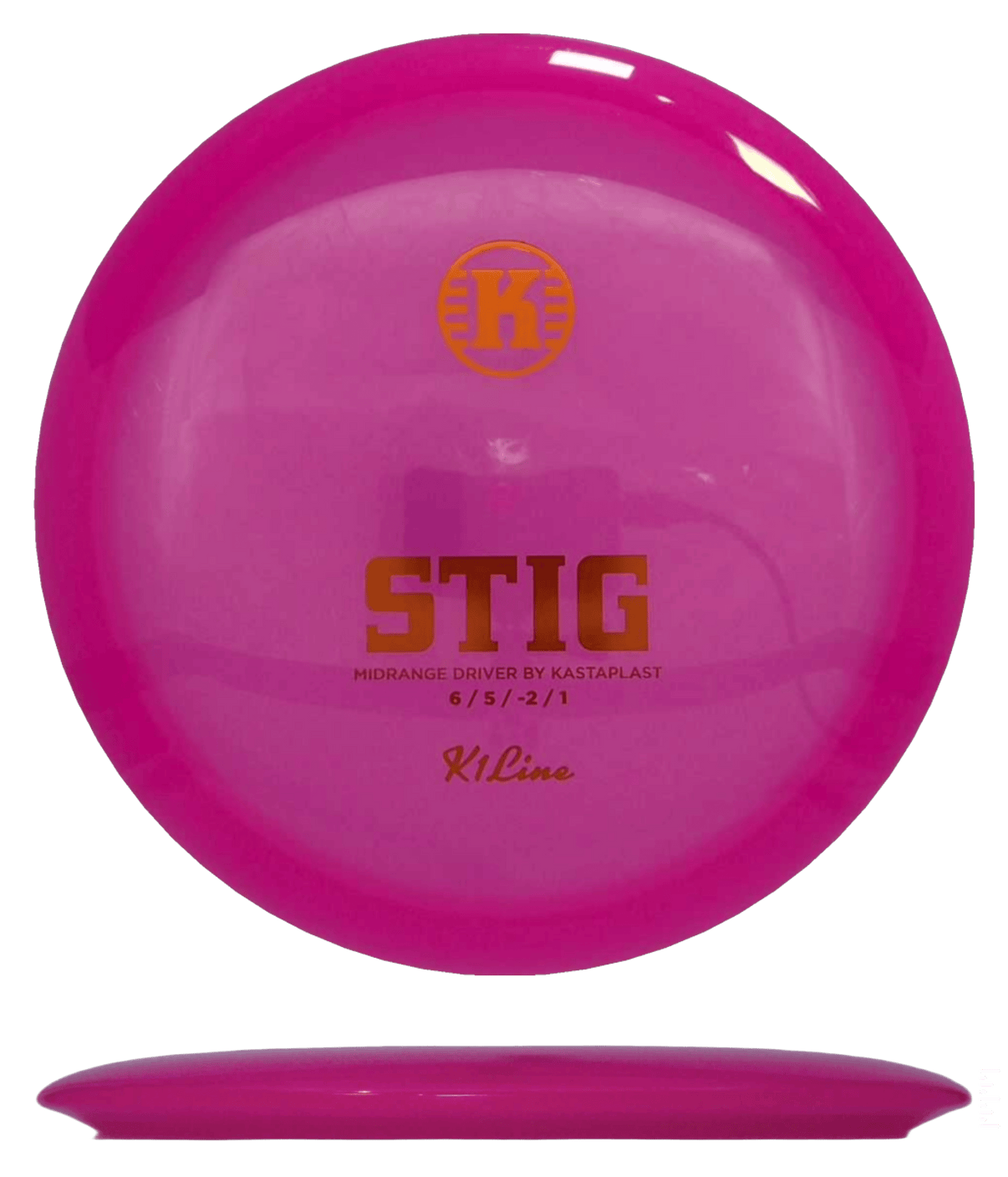 175g - Pink (Orange Foil) K1 Kastaplast Stig - Skyline Disc Golf