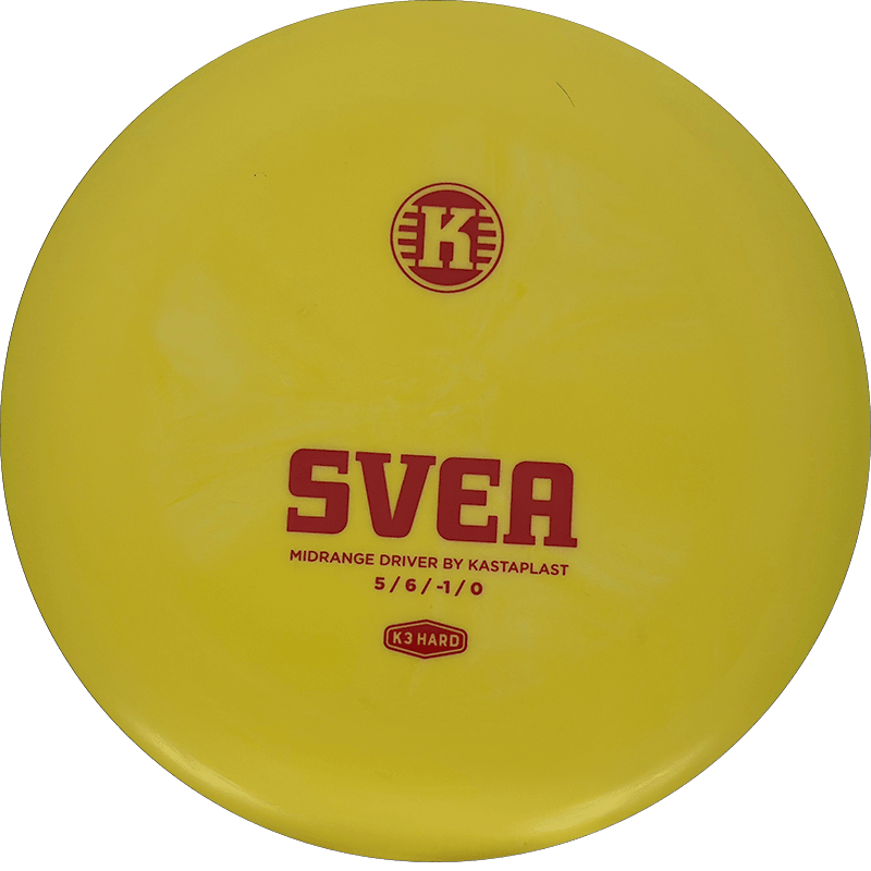 Kastaplast Svea Kastaplast Svea - K3 Hard / 174g - Yellow (Red) - Skyline Disc Golf