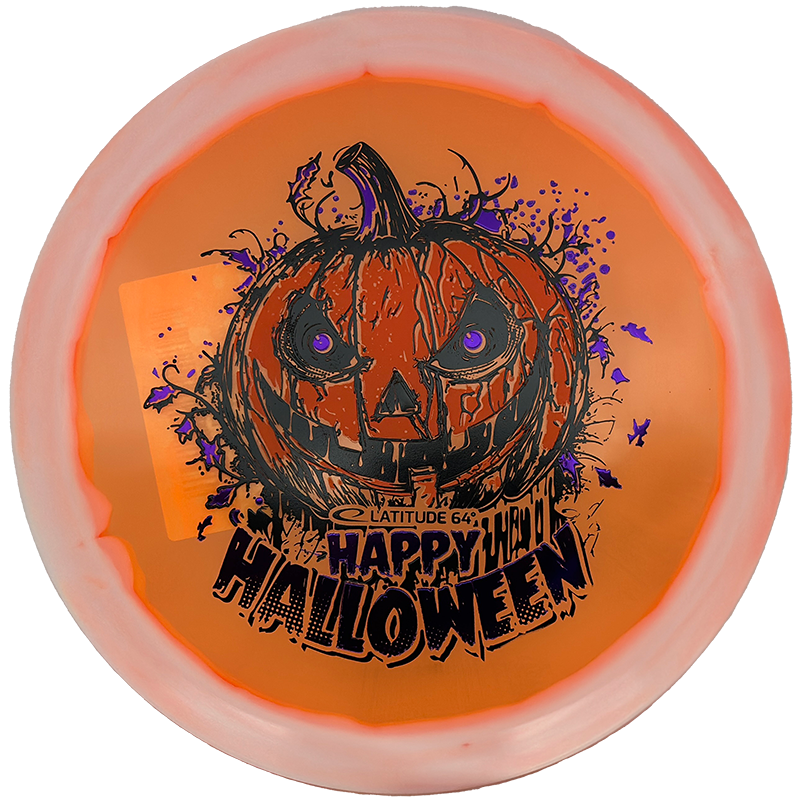 Latitude 64 Saint Pro Latitude 64 Saint Pro - Opto-Ice Orbit - Halloween Edition / 176g - Orange (Pumpkin Triple Stamp) *1041* - Skyline Disc Golf