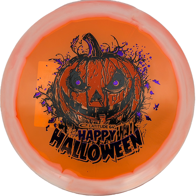 Latitude 64 Saint Pro Latitude 64 Saint Pro - Opto-Ice Orbit - Halloween Edition / 176g - Orange (Pumpkin Triple Stamp) *1043* - Skyline Disc Golf