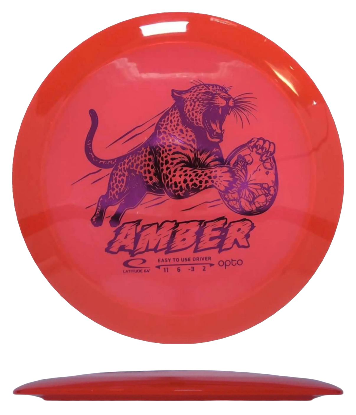 Latitude 64 Amber - Opto / 158g - Red (Purple Foil) - Skyline Disc Golf