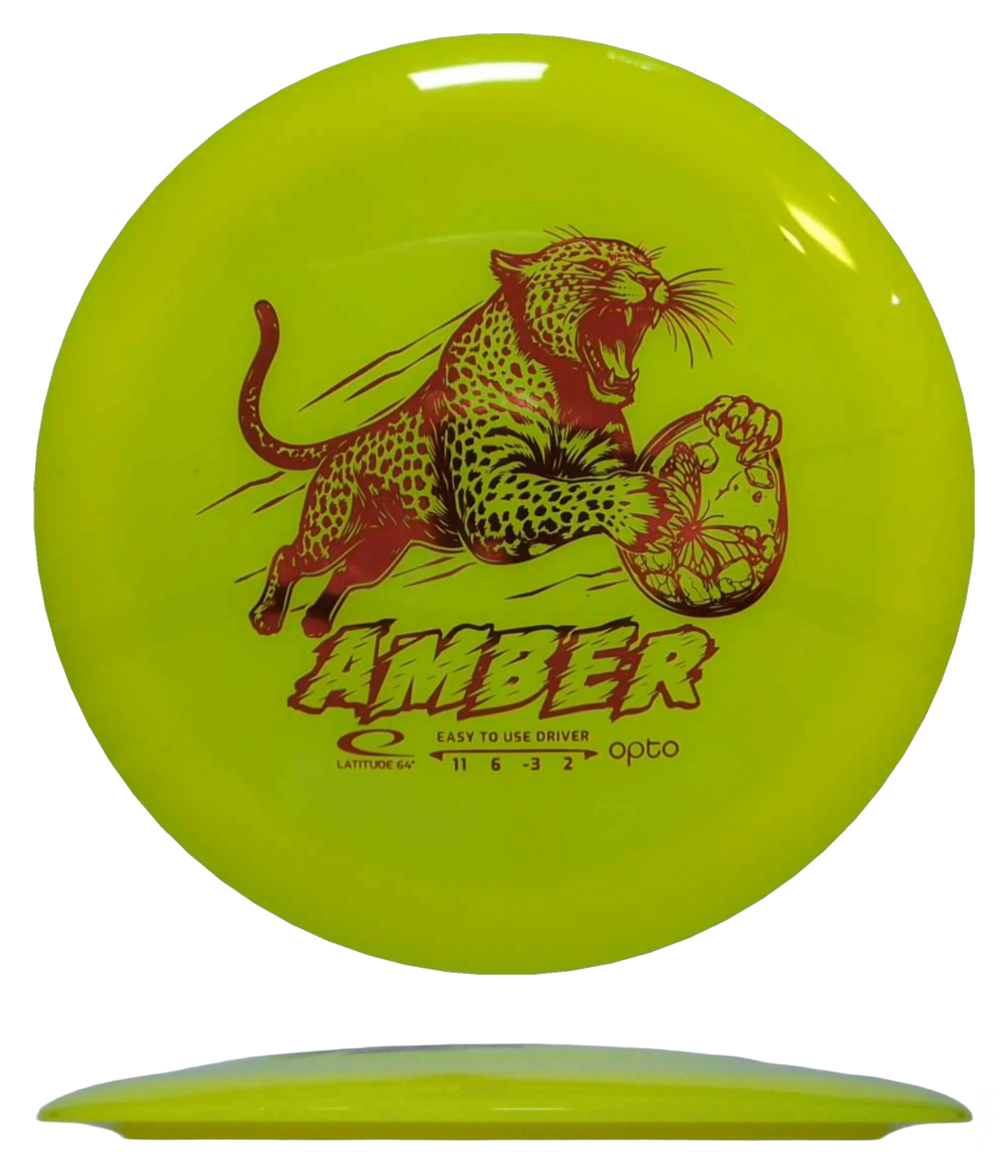Latitude 64 Amber - Opto / 157g - Yellow (Red Foil) - Skyline Disc Golf