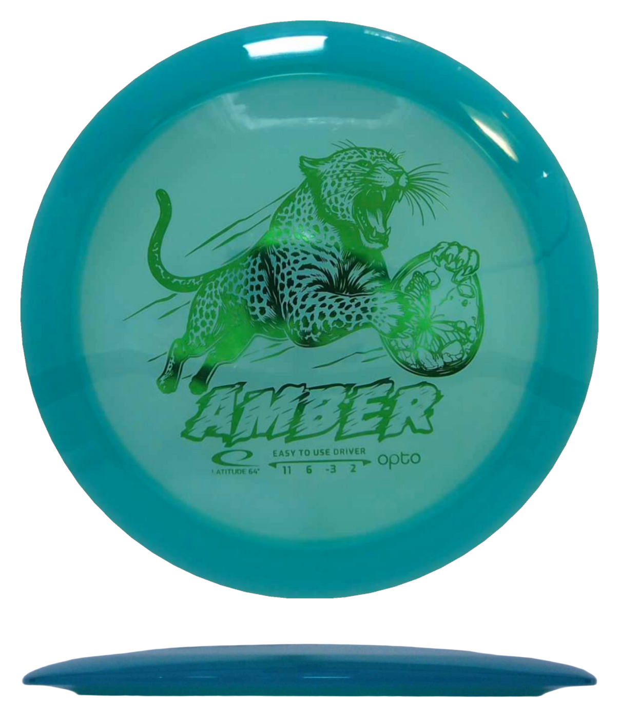 Latitude 64 Amber - Opto / 155g - Blue (Green Foil) - Skyline Disc Golf