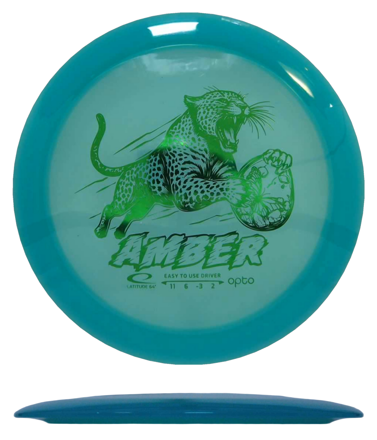 Latitude 64 Amber - Opto / 155g - Blue (Green Foil) - Skyline Disc Golf