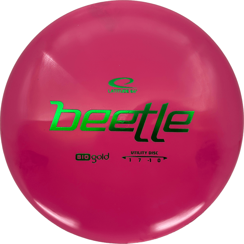 Latitude 64 Beetle Latitude 64 Beetle - BioGold / 142g - Rose Red (Green Foil) - Skyline Disc Golf