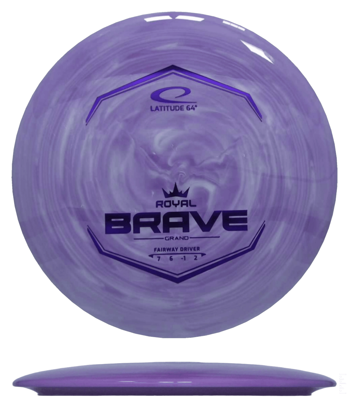 175g - Purple Swirl (Purple Foil) Royal Grand Swirl Latitude 64 Brave - Skyline Disc Golf