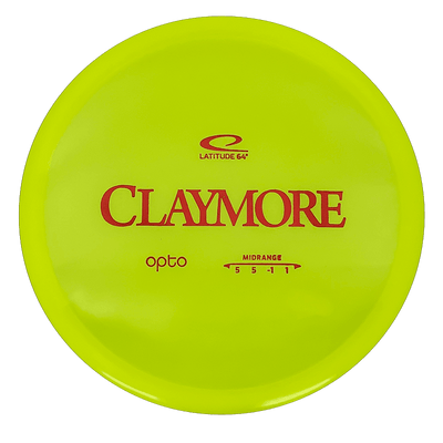 Latitude 64 Claymore Latitude 64 Claymore - Opto / 171g - Yellow (Red Foil) - Skyline Disc Golf