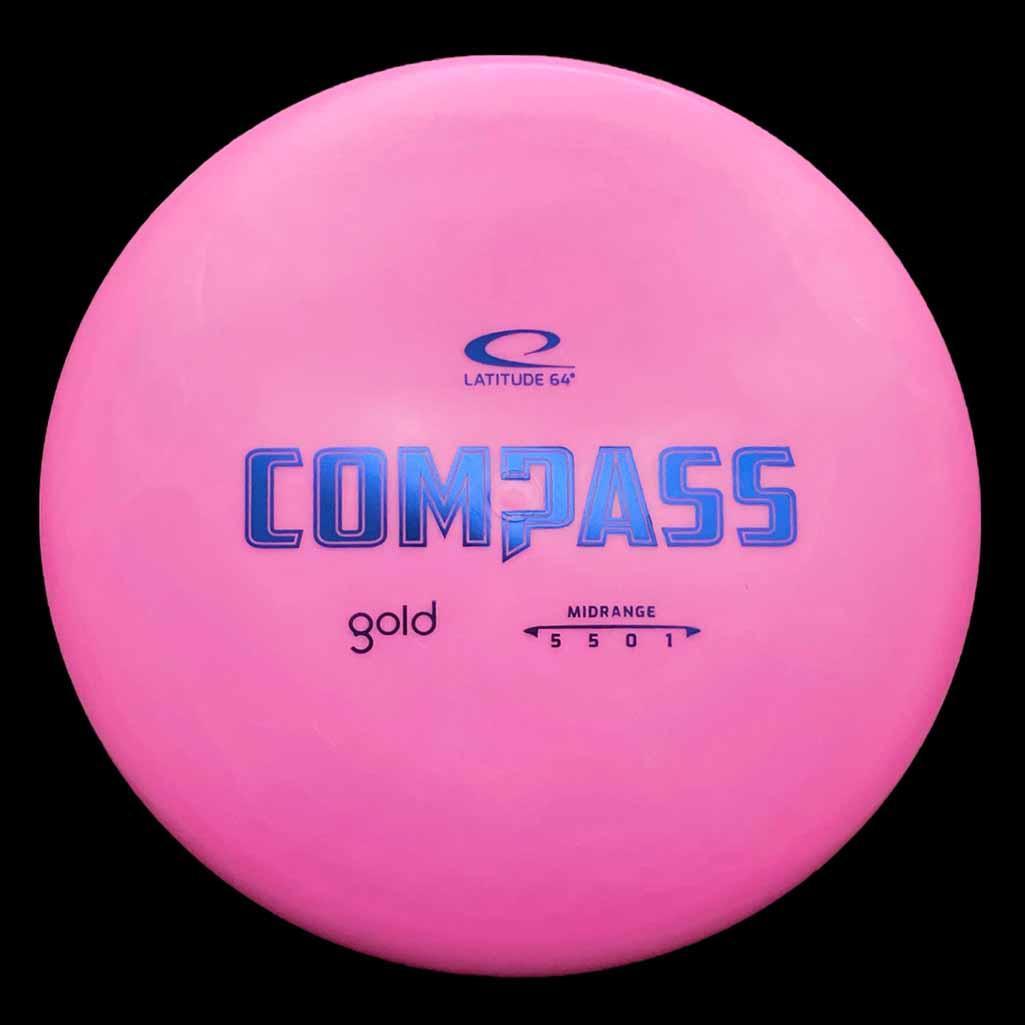 Latitude 64 Compass Latitude 64 Compass - Gold / 172g - Pink (Blue Foil) - Skyline Disc Golf