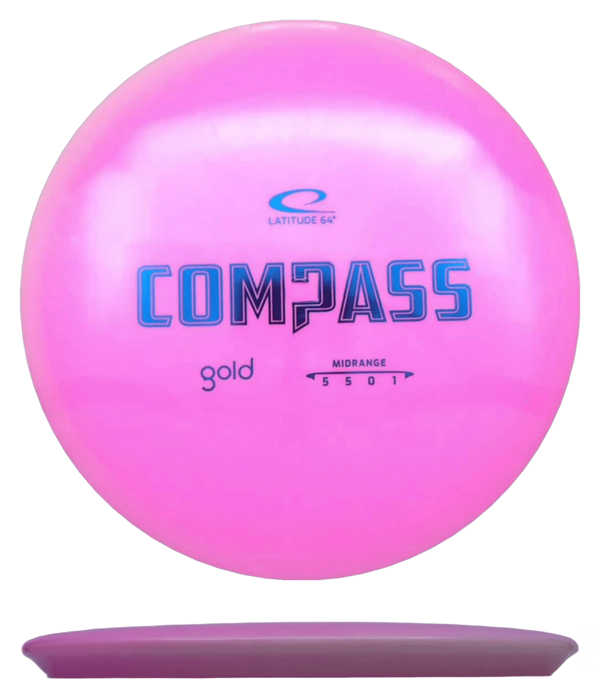 Latitude 64 Compass - Gold / 172g - Pink (Blue Foil) - Skyline Disc Golf