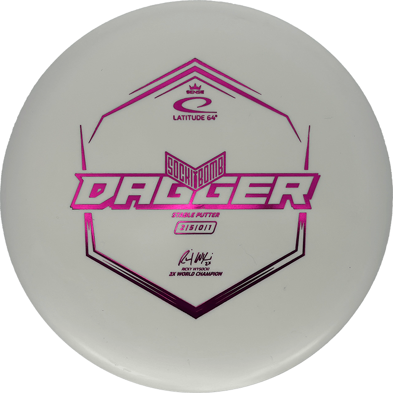 Latitude 64 Dagger Latitude 64 Dagger - Sense / 175g - White (Magenta Foil) - Skyline Disc Golf