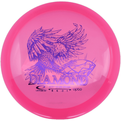 Latitude 64 Diamond Latitude 64 Diamond - Opto / 157g - Pink (Purple Foil) - Skyline Disc Golf