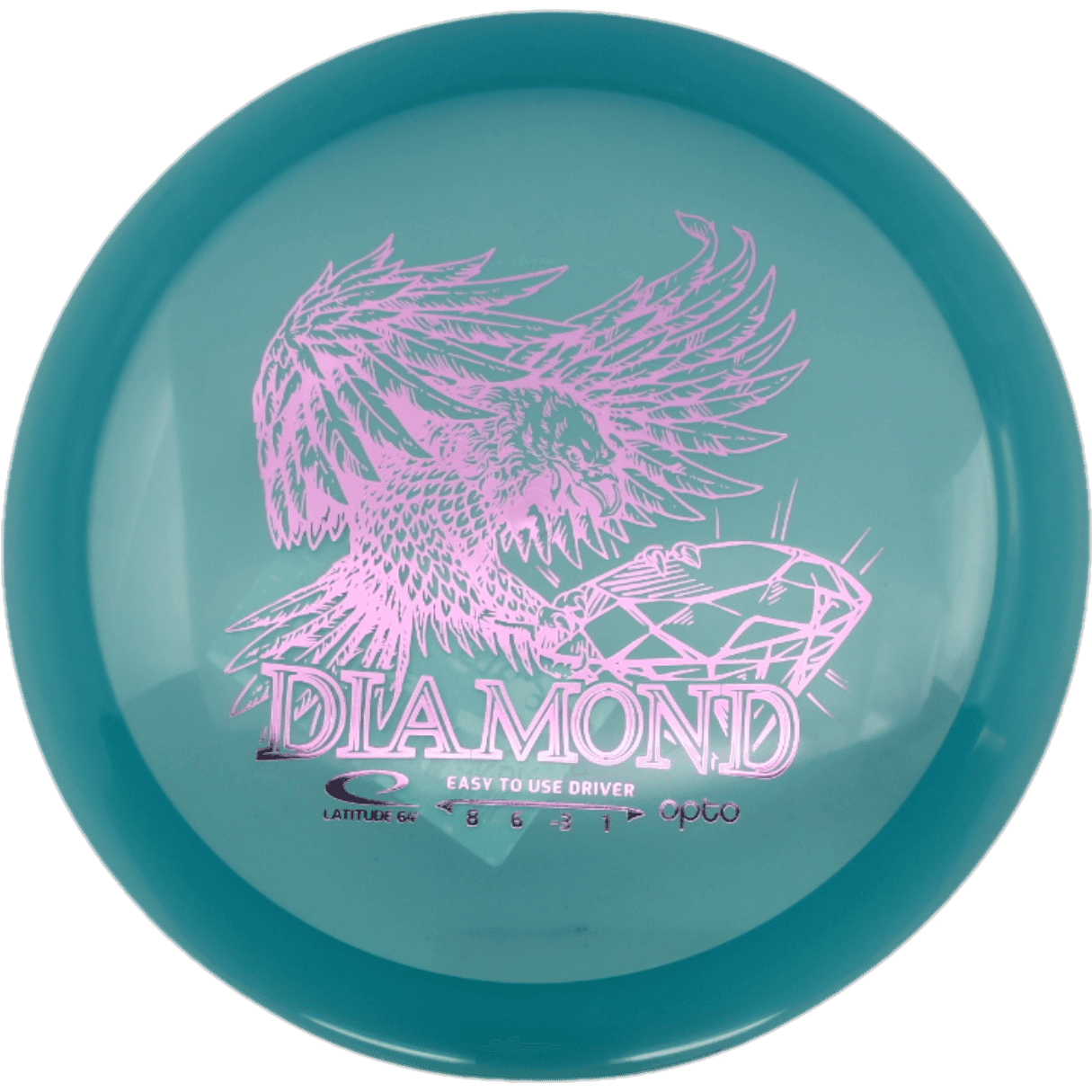 Latitude 64 Diamond Latitude 64 Diamond - Opto / 159g - Seafoam Blue (Pink Foil) - Skyline Disc Golf