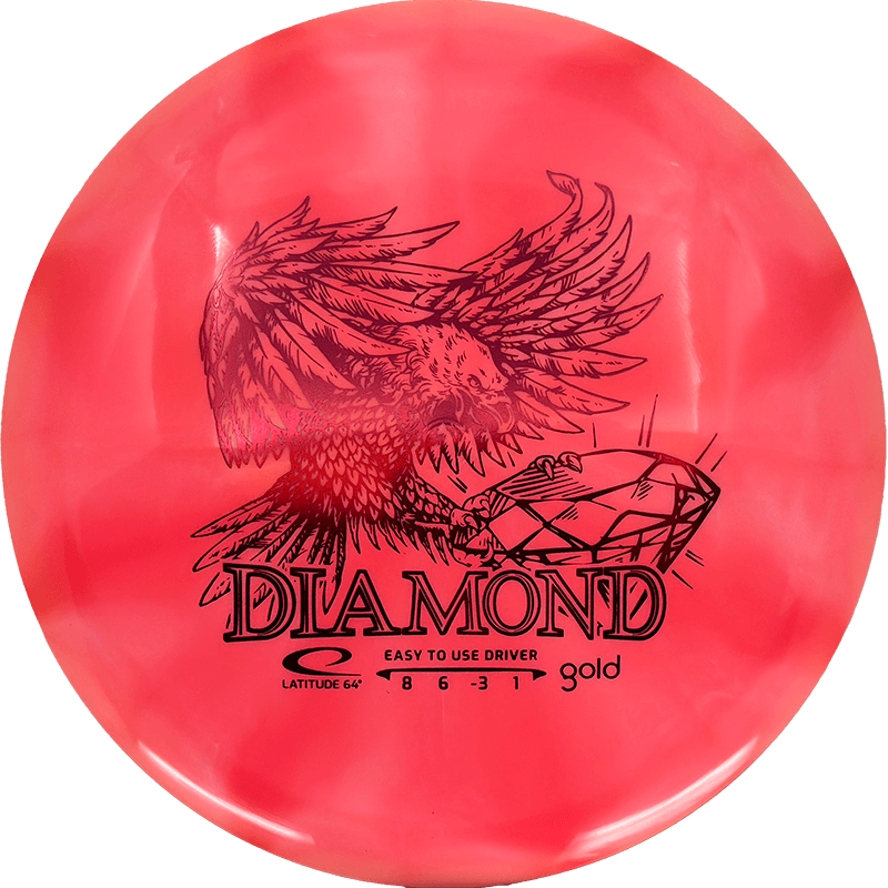 Latitude 64 Diamond Latitude 64 Diamond - Gold Burst / 156g - Hot Pink Burst (Red Foil) *1110* - Skyline Disc Golf