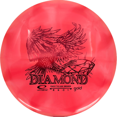 Latitude 64 Diamond Latitude 64 Diamond - Gold Burst / 156g - Hot Pink Burst (Red Foil) *1110* - Skyline Disc Golf