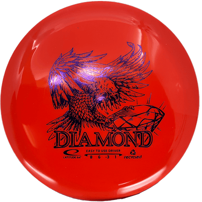 Latitude 64 Diamond Latitude 64 Diamond - Recycled / 156g - Red (Purple Foil) *1120* - Skyline Disc Golf