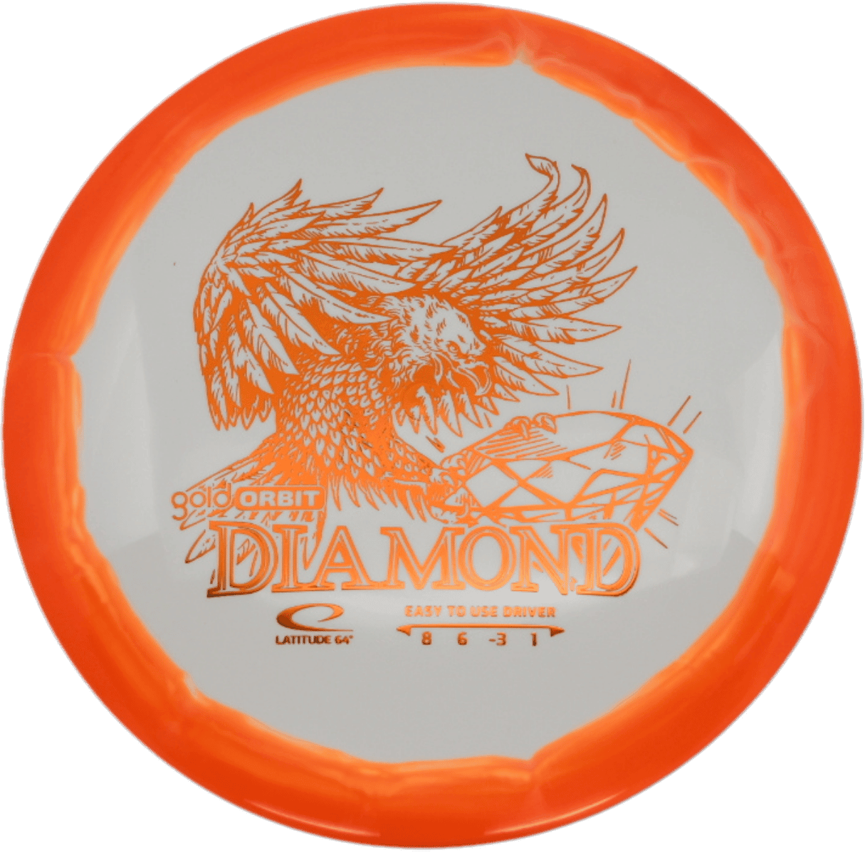 Latitude 64 Diamond Latitude 64 Diamond - Gold Orbit / 157g - Hot Orange (Orange Foil) - Skyline Disc Golf