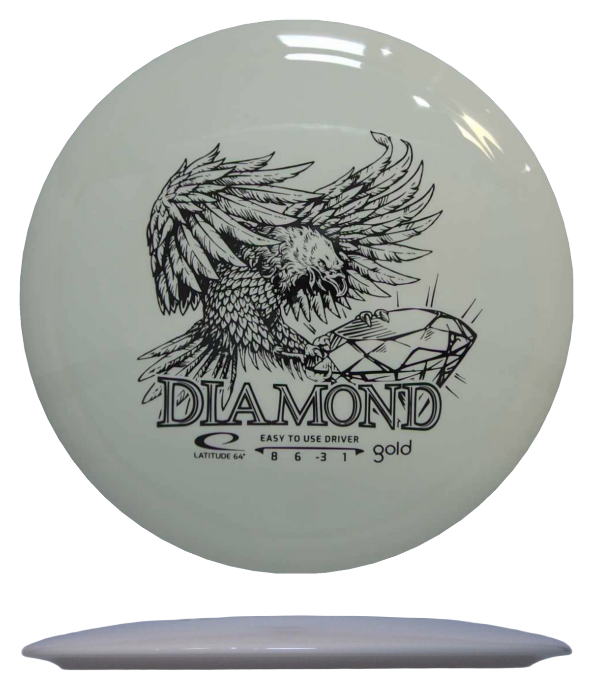 Latitude 64 Diamond - Gold / 151g - White (Black) - Skyline Disc Golf