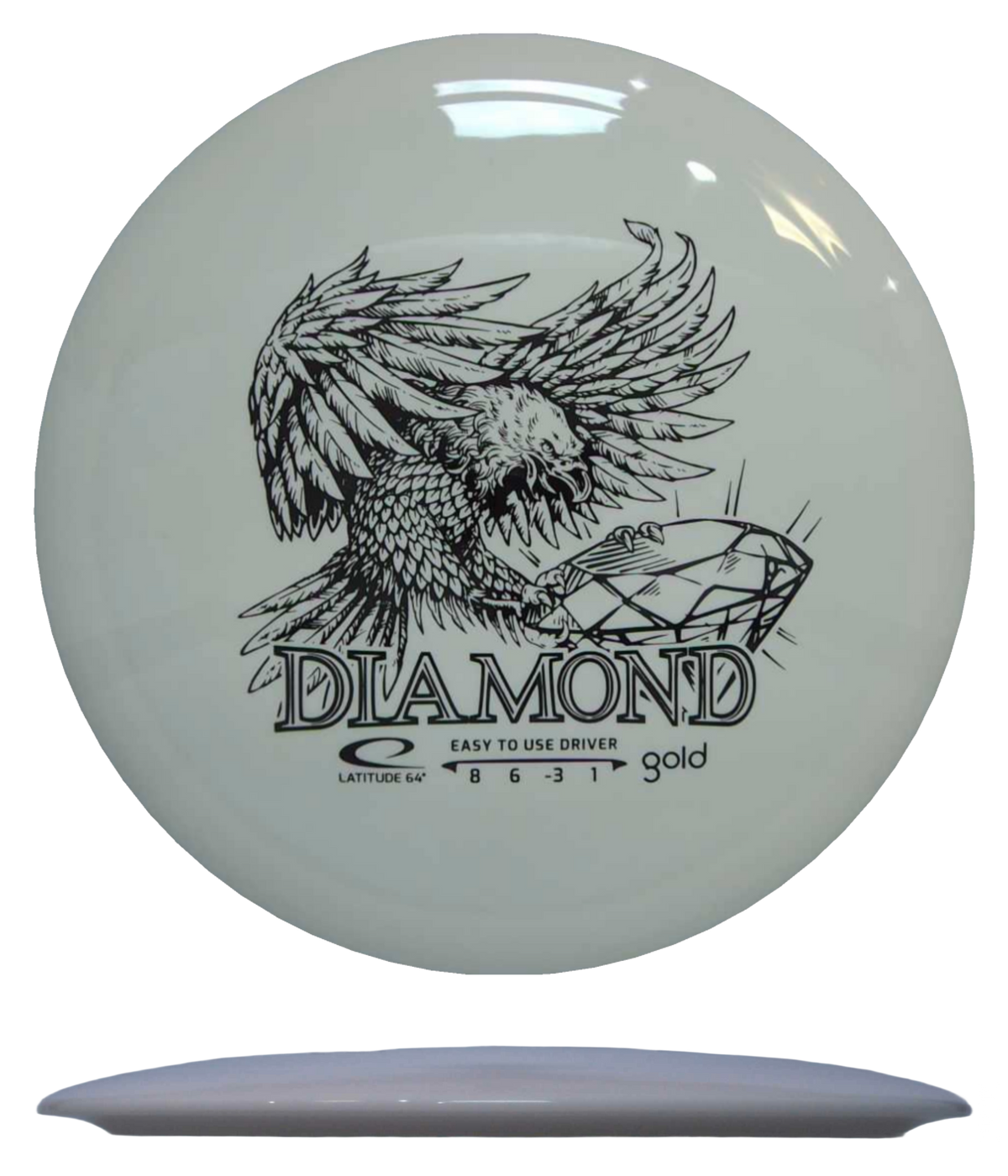 Latitude 64 Diamond - Gold / 152g - White (Black) - Skyline Disc Golf