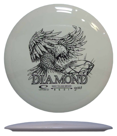 Latitude 64 Diamond - Gold / 153g - White (Black) - Skyline Disc Golf