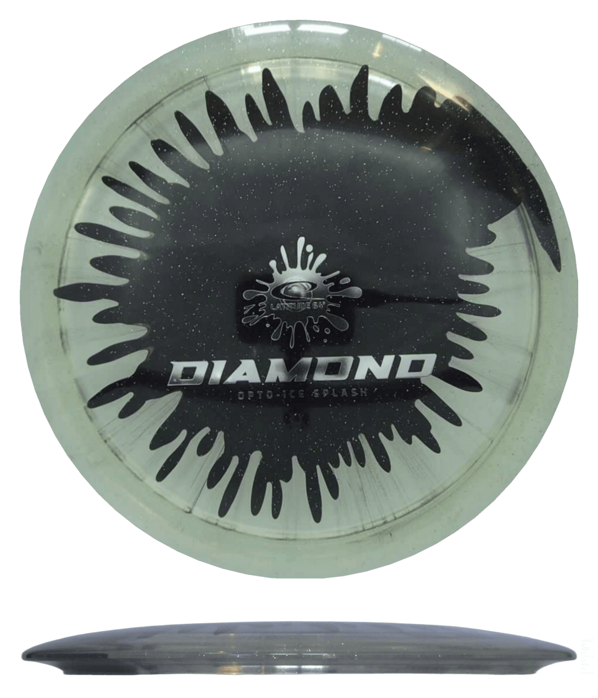 156g - Black (Silver) *002* Opto - Ice Sparkle Splash Latitude 64 Diamond - Skyline Disc Golf