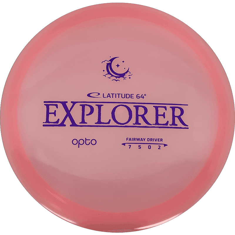 Latitude 64 Explorer - Opto Moonshine / 176g - Pink (Blue) *1026* - Skyline Disc Golf