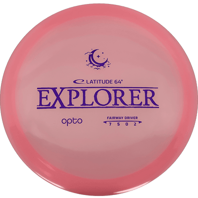 Latitude 64 Explorer Latitude 64 Explorer - Opto Moonshine / 176g - Pink (Blue) *1031* - Skyline Disc Golf