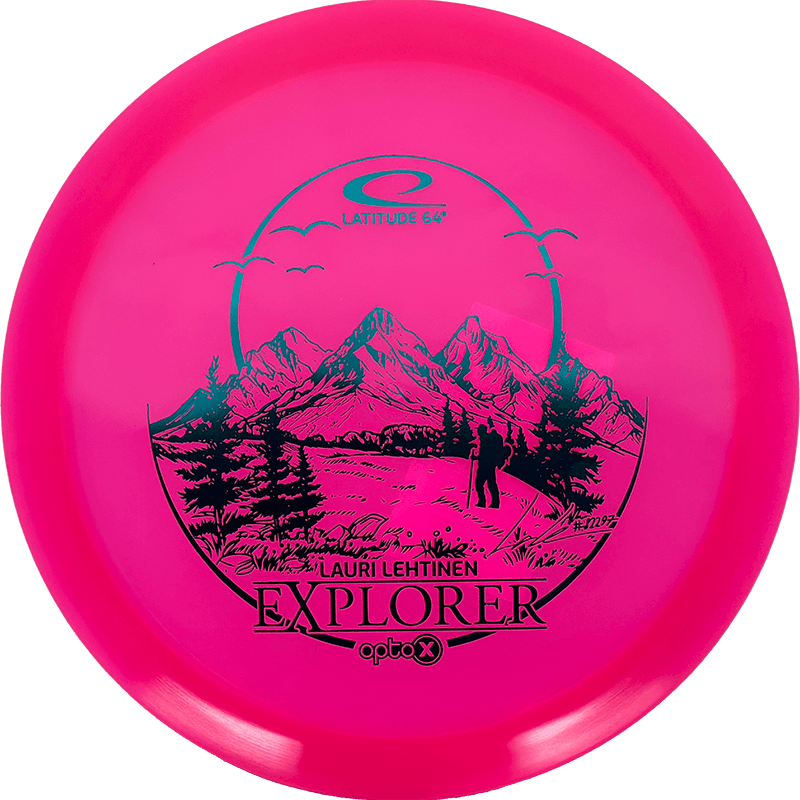 Latitude 64 Explorer Latitude 64 Explorer - Opto-X - Lauri Lehtinen Tour Series / 173g - Hot Pink (Green Foil) - Skyline Disc Golf