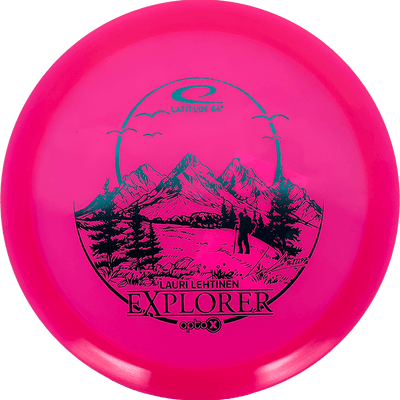 Latitude 64 Explorer Latitude 64 Explorer - Opto-X - Lauri Lehtinen Tour Series / 173g - Hot Pink (Green Foil) - Skyline Disc Golf