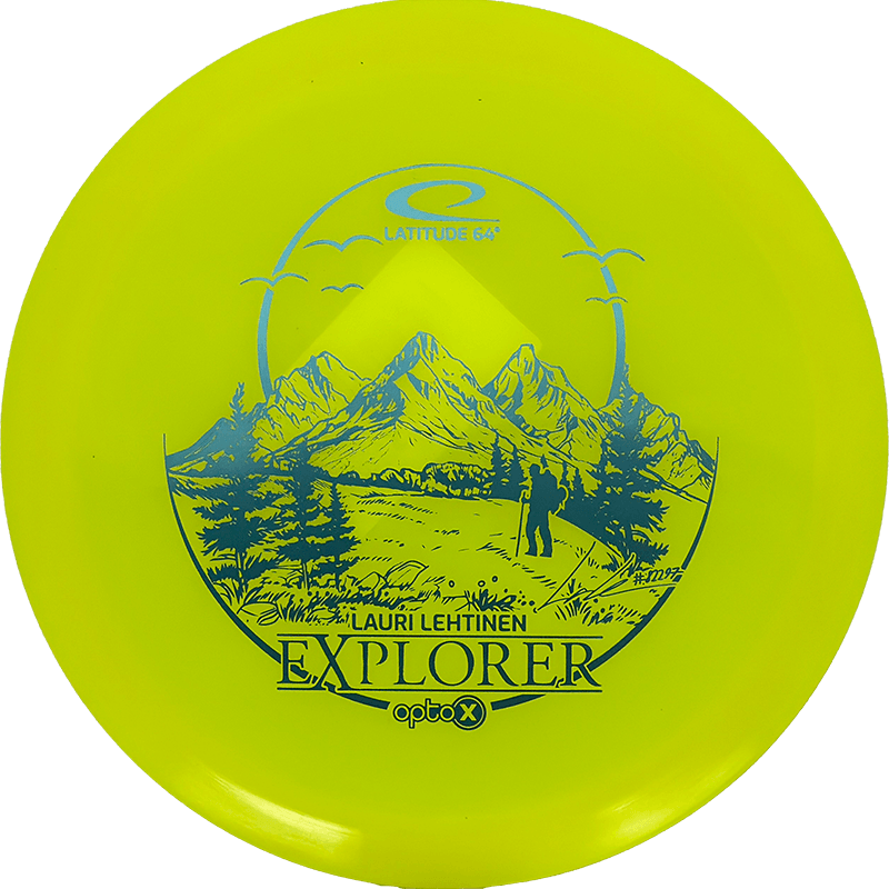 Latitude 64 Explorer Latitude 64 Explorer - Opto-X - Lauri Lehtinen Tour Series / 173g - Yellow (Green Foil) - Skyline Disc Golf