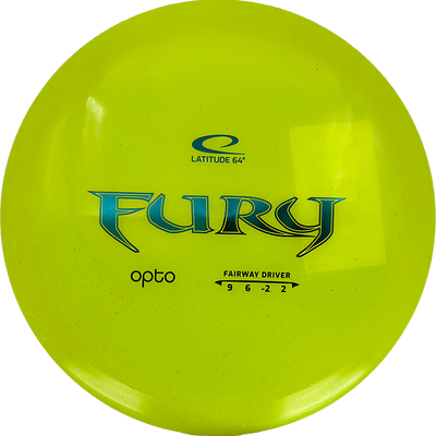 Latitude 64 Fury Latitude 64 Fury - Opto / 176g - Yellow (Blue Green Foil) - Skyline Disc Golf